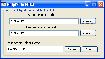 HelpPC to HTML by Muhammad Arshad Latti.